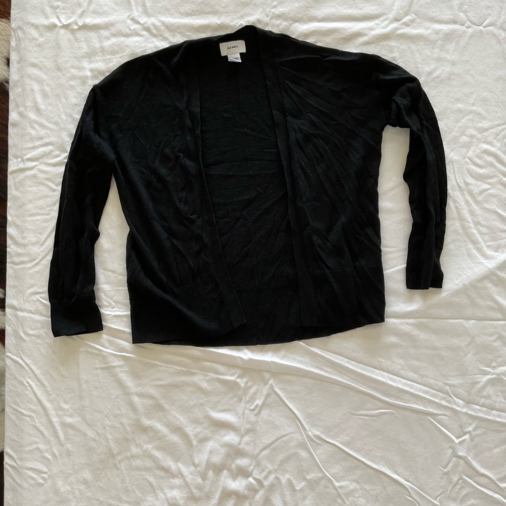Old Navy Black Long Sleeve Simple Cardigan (Size Large)